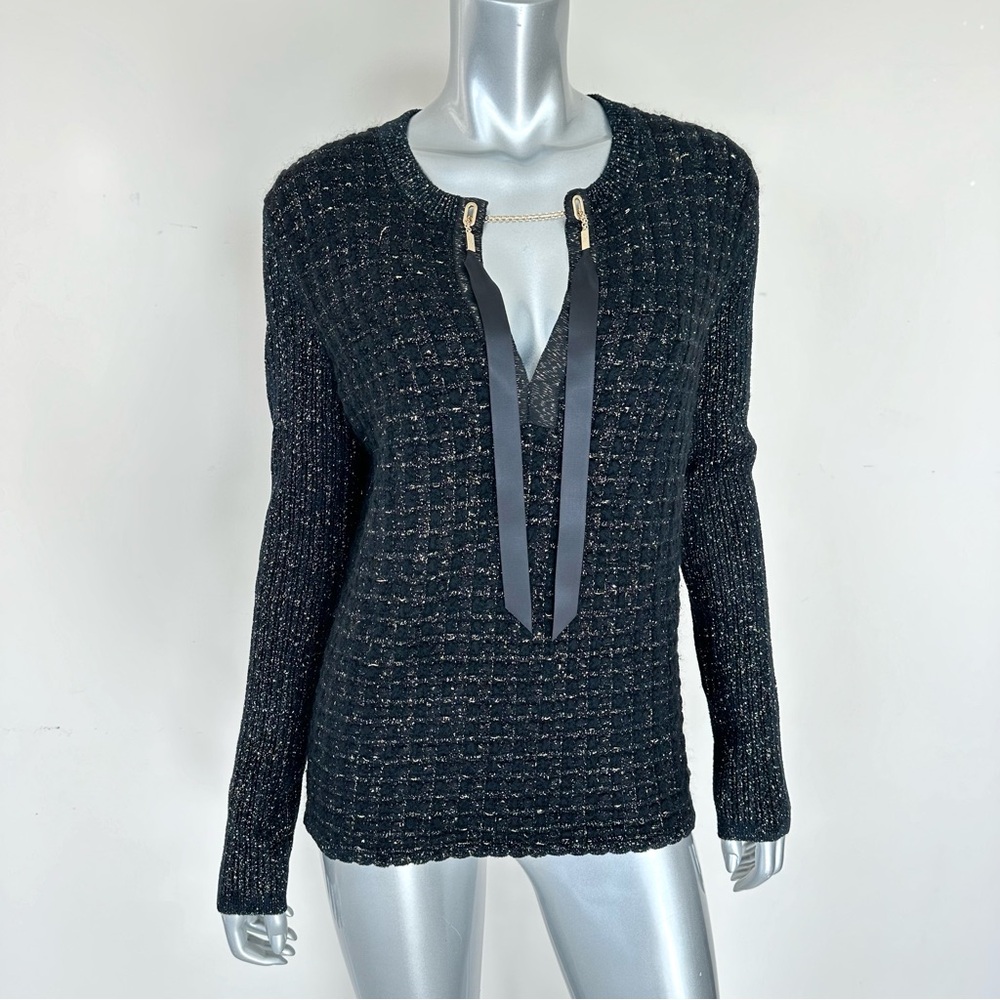 CHANEL women sweater top size 44 FR or L Authentic Retail 5800$
